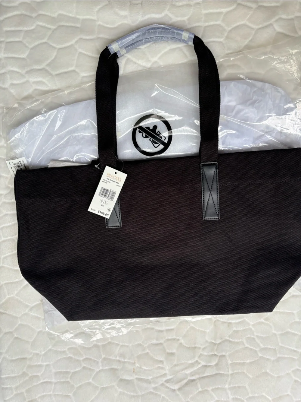 Michael Kors Rainbow Logo Large Embellished Black Canvas Tote bag